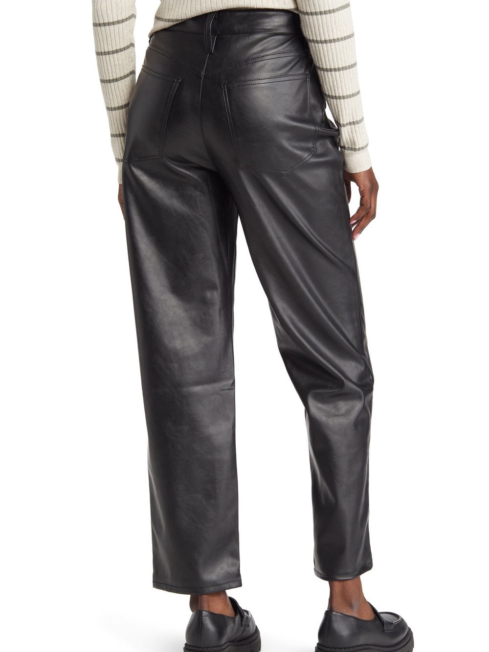 Madewell The Perfect High Waist Straight Leg Faux Leather Pants
